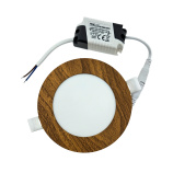 TR-145 LED panel 6W 504lm 4200K wood decor - circular built-in Trixline