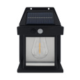 TR- 62 LED Solar wall lamp with motion sensor - black Trixline