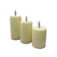 HD-141 LED candles - vanilla 5.5x10cm HOME DECOR set of 3 pcs